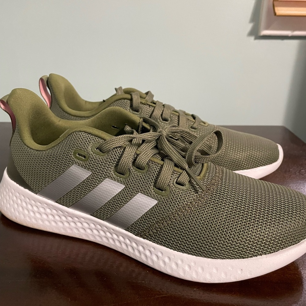 Women’s athletic olive green shoes